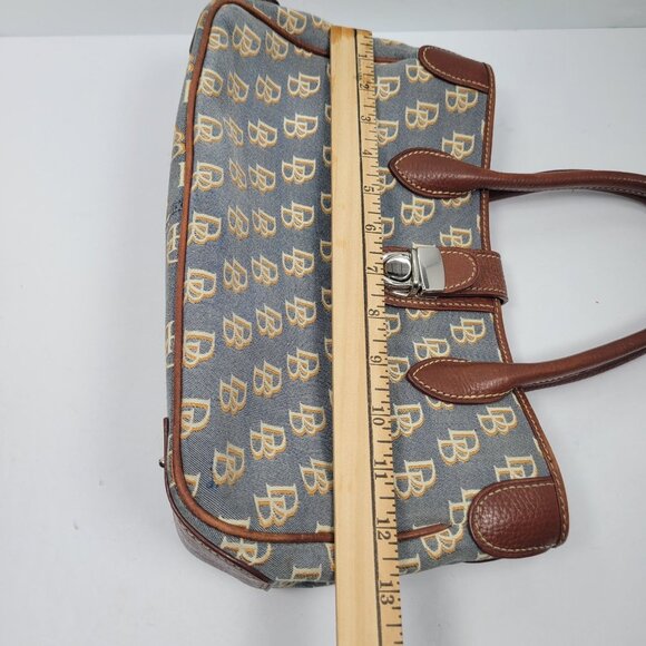 Dooney & Bourke Monogram Signature Logo Women's Brown and Tan Satchel Purse - Picture 12 of 12